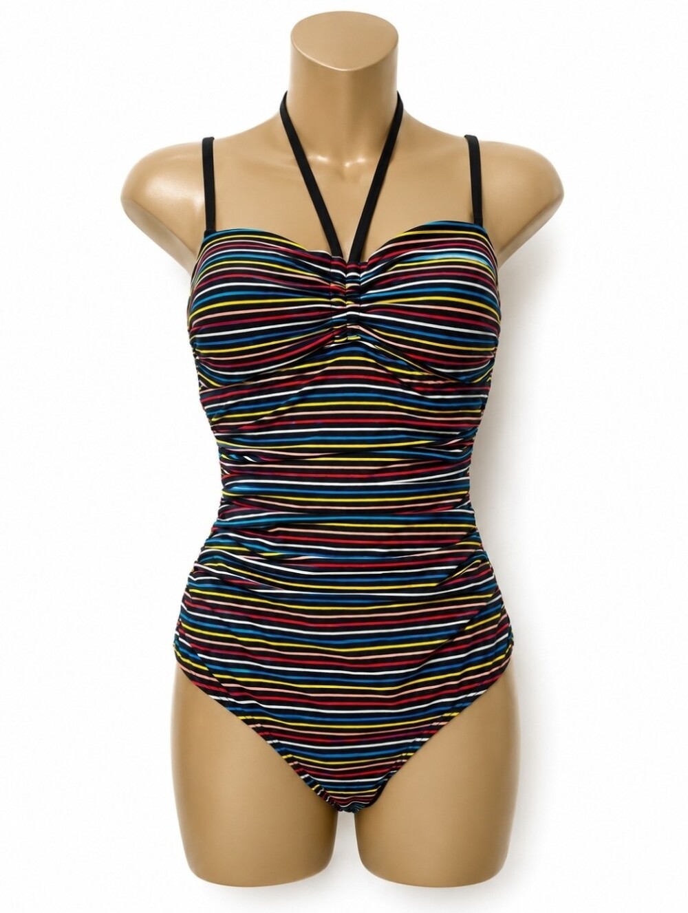 Boden Striped One Piece Halter Swimsuit 6
